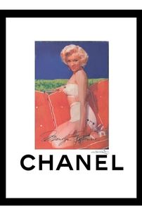 Marilyn Monroe Chanel framed art Fairchild Paris